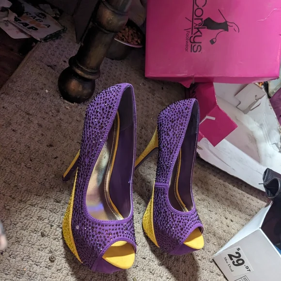 Liliana rhinestone purple heels - Picture 3 of 8